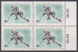 1963 (3) , Olympische Winterspiele , Innsbruck ( Mi.Nr.: 1140 ) 4-er Block Postfrisch ** - Ungebraucht