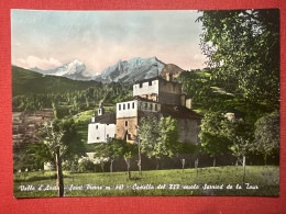 Cartolina Valle D'Aosta - Saint Pierre - Castello Del XIV - Sarriod De Tour 1960 - Sonstige & Ohne Zuordnung