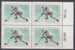 1963 (4) , Olympische Winterspiele , Innsbruck ( Mi.Nr.: 1140 ) 4-er Block Postfrisch ** - Ongebruikt
