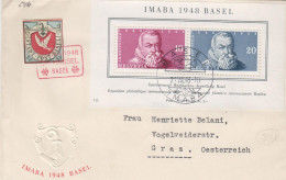 X/24 Schweiz UMSCHLAG  1948 NACH GRAZ - Storia Postale