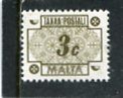 MALTA - 1973  POSTAGE DUE  3c  MINT NH - Malte