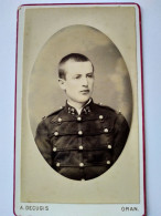 CDV Portrait Jeune Artilleur - 12 Sur Col - Photo Decugis, ORAN - Oorlog, Militair