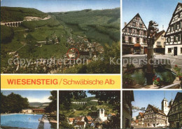 72224120 Wiesensteig Totalansicht Brunnen Schwimmbad Dorfblick Wiesensteig - Autres & Non Classés