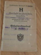 Altes Sparbuch Köln ,1926 - 1928 , Richard Alleruß In Köln , Sparkasse , Bank !! - Documents Historiques