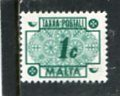 MALTA - 1973  POSTAGE DUE  1c  MINT NH - Malte