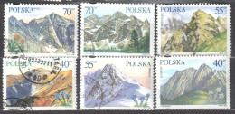 Poland 1996 Mountain Scenes Tatra National Park - Mi 3618-23 Used - Usados