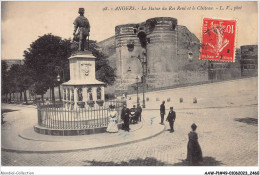 AAWP1-49-0017 - ANGERS - La Statue Du Roi René Et Le Château - Angers