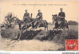 AAWP5-49-0425 - SAUMUR - Ecole D'application De Cavalerie - Carrière - Saut Du Mur Au Breil - Saumur