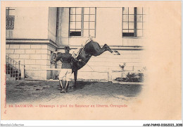 AAWP4-49-0335 - SAUMUR - Dressage à Pied Du Sauteur En Liberté - Croupade - Saumur