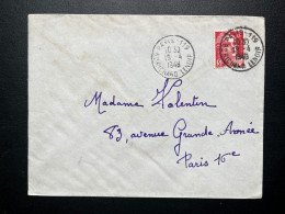 6F MARIANNE DE GANDON SUR ENVELOPPE / PARIS 119 BD RICHARD LENOIR POUR PARIS / 1948 - 1921-1960: Modern Period