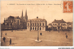 AAWP3-49-0254 - CHOLET - Vue D'ensemble De La Place Travot - L'Hôtel De Ville - Le Théatre - Notre-Dame - Cholet