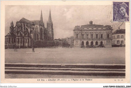 AAWP3-49-0238 - CHOLET - L'Eglise Et Le Théatre - Cholet