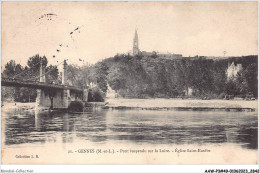 AAWP3-49-0208 - GENNES - Pont Suspendu Sur La Loire - Eglise Saint-Eusèbe - Saumur