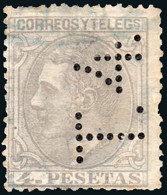 Madrid - Perforado - Edi O 208 "T.4." (Telégrafos) - Used Stamps
