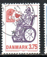 DANEMARK DANMARK DENMARK DANIMARCA 1992 CARTOON CHARACTERS LOVE LETTER BY PHILIP STEIN JONNSON  3.75k USED USATO OBLITER - Oblitérés