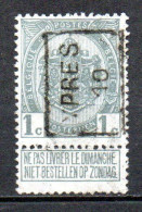 1497 Voorafstempeling Op Nr 81 - YPRES 10 - Positie A - Rollenmarken 1910-19