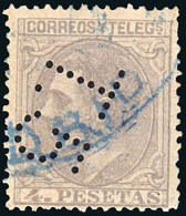 Madrid - Perforado - Edi O 208 "T.5." (Telégrafos) - Used Stamps