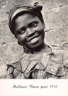 Cameroun - Carte De Voeux Pour 1956 - Jeune Fille TAILLE DE LA CARTE POSTALE 15 Cm. Par 10 Cm. - POSTCARD SIZE 15 Cm. By - Kameroen