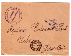 1928  CAD De PARIS R P  CONTRESEINGS "  Cachet " MINISTERE DE LA GUERRE " + Griffe MINISTERE DE LA GUERRE Envoyée à VOLX - Cartas & Documentos