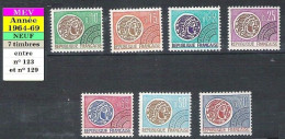 Timbres Préoblitérés Type Monnaie Gauloise Neufs 1964-69 : Entre N° 123 à 129 - 1964-1988