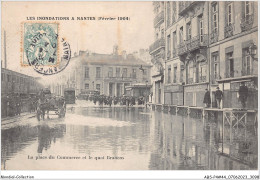 ABSP4-44-0286 - NANTES -  Les Inondattions A Nantes- La Place Du Commerce Et Le Quai Brancas  - Nantes