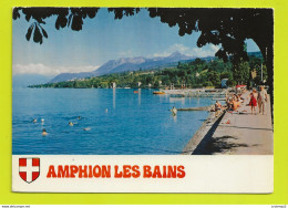 74  AMPHION LES BAINS Entre Thonon Et Evian Baignade à Beau Rivage Les Mémises Et La Dent D'Oche En 1982 - Evian-les-Bains