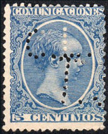 Madrid - Perforado - Edi * 215 - Doble Perforación  "T.3." (Telégrafos) + "C.L." - Unused Stamps