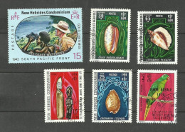 NOUVELLES-HEBRIDES N°261, 331, 333, 340, 342, 387 Cote 7.60€ - Used Stamps