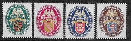 Alemania Imperio 1926  Mi 398-401 ** - Unused Stamps