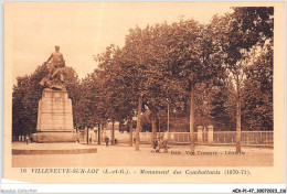 AEXP1-47-0059 - VILLENEUVE-SUR-LOT - Monument Des Combattants  - Villeneuve Sur Lot