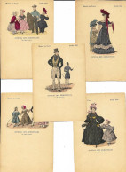 5 Cpa Journal Demoiselles Modes De Paris : 1824-1827-1830-1832-1833 - Moda