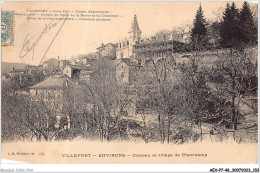 AEXP7-48-0699 - VILLEFORT - ENVIRONS - Château Et Village De Planchamp  - Villefort