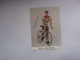 Cyclisme  -  Autographe - Carte Signée Koen Van Rooy - Cycling