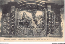 AEXP4-47-0370 - MARMANDE - Chapelle St-benoit - Rétable En Bois Sculpté Du XVII E Siècle - D'un Travail Remarquable  - Marmande