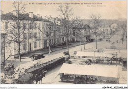 AEXP4-47-0299 - CASTELJALOUX - Place Gambetta Et Avenue De La Gare  - Casteljaloux