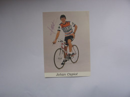 Cyclisme  -  Autographe - Carte Signée Johan Capiot - Ciclismo