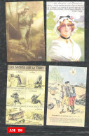 Lot De 66 Cartes Guerre 14-18 Toutes Scannées, Divers Dos ( Belles Reproductions - Voir Description)   Taille 13,9 X 8,8 - Oorlog 1914-18