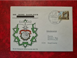 Lettre ALLEMAGNE 1987  BOUS 300 JAHRE SAARLOUIS BRIEFMARKENSAMMLER VEREIN - Other & Unclassified