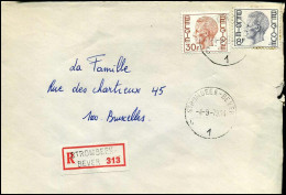 Aangetekende Cover Naar Bruxelles : N° 1647 + 1649 -- Strombeek Bever - 1970-1980 Elström