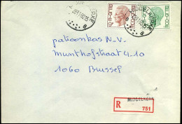 Aangetekende Cover Naar Brussel, N° 1962 + 1984 -- Middelkerke - 1970-1980 Elström