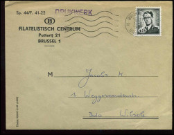 S57 Op Cover Naar Wilsele - 'Filatelistisch Centrum, Brussel' - 1953-1972 Lunettes