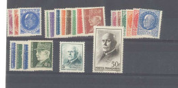 Yvert 505 à 525 - Pétain - Série De 23 Timbres Neufs Sans Traces De Charnières - 1941-42 Pétain