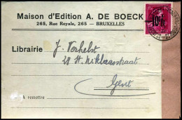 724R Op Briefkaart - Stempel : Brussel 2 - 'Maison D'Edition A. De Boeck, Bruxelles' - 1946 -10 %