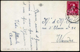 691 Op Postkaart Van Wandre Naar Wandre - 1936-1957 Collar Abierto