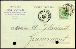 Carte Postale / Postkaart - 'Imprimerie Jean Dupuis, Marcinelle-Charleroi' - 1893-1907 Stemmi