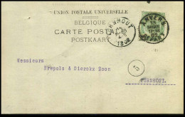 68 Op Carte Postale Van Anvers Naar Turnhout Op 14/03/1902 - 'Kalckhoff & Schoeller, Anvers' - 1893-1907 Armarios