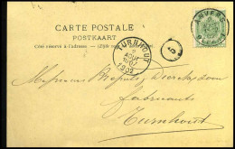 68 Op Carte Postale Van Anvers Naar Turnhout Op 02/08/1902 - 'Imprimerie Ratinckx Frères, Anvers' - 1893-1907 Wappen