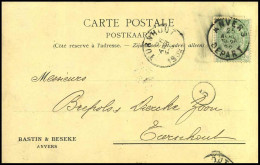 68 Op Carte Postale Van Anvers Naar Turnhout Op 26/04/1902 - 'Bastin & Beseke, Anvers' - 1893-1907 Wapenschild