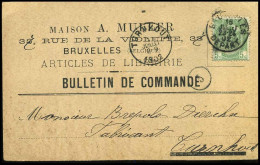 68 Op Bulletin De Commande Van Bruxelles Naar Turnhout Op 17/07/1902 - 'Maison A. Muller, Bruxelles' - 1893-1907 Stemmi