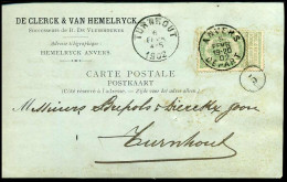 68 Op Postkaart / Carte Postale Van Anvers Naar Turnhout Op 06/02/1902 - 'De Clerck & Van Hemelryck, Anvers' - 1893-1907 Armarios